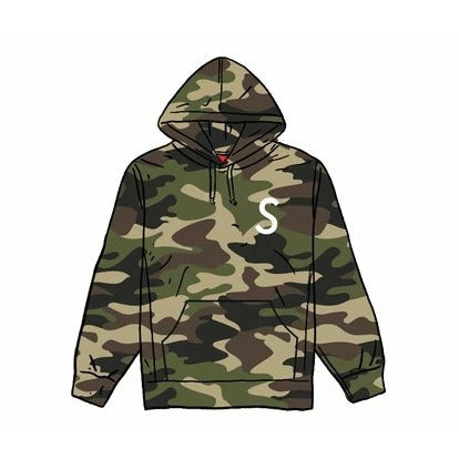 Supreme Swarovski S Logo Hooded Sweatshirt Woodland Camo - Dousedshop