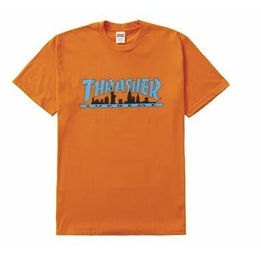 Supreme Thrasher Skyline Tee Orange - Dousedshop